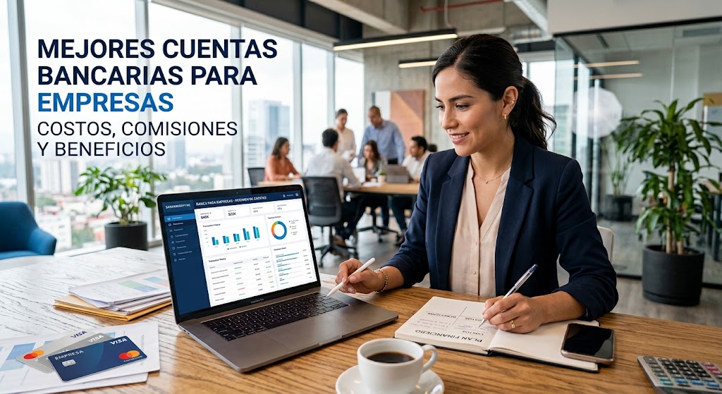 Mejores cuentas bancarias para empresas: costos, comisiones y beneficios